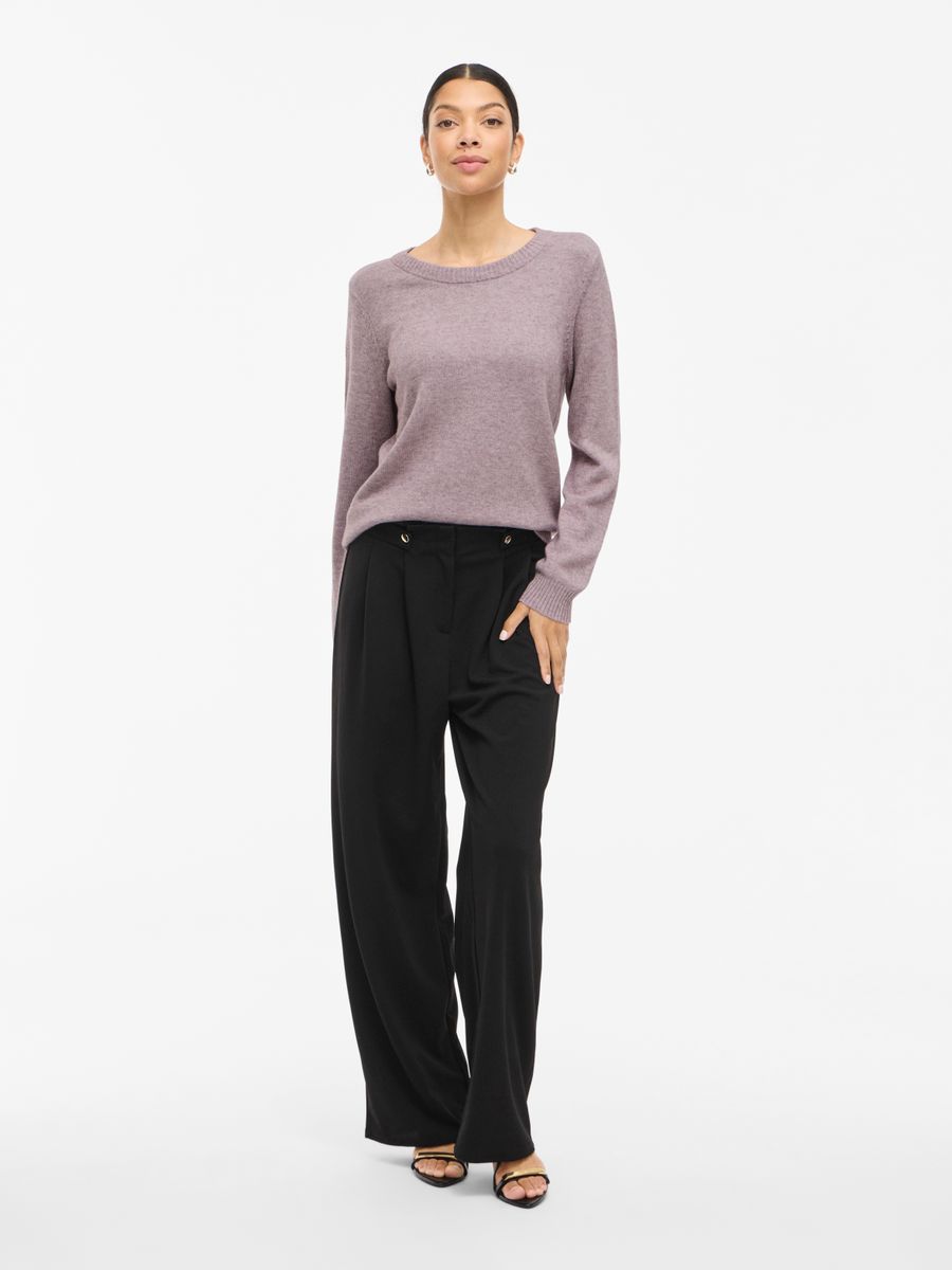 VIRIL O-NECK L/S  KNIT TOP - NOOS