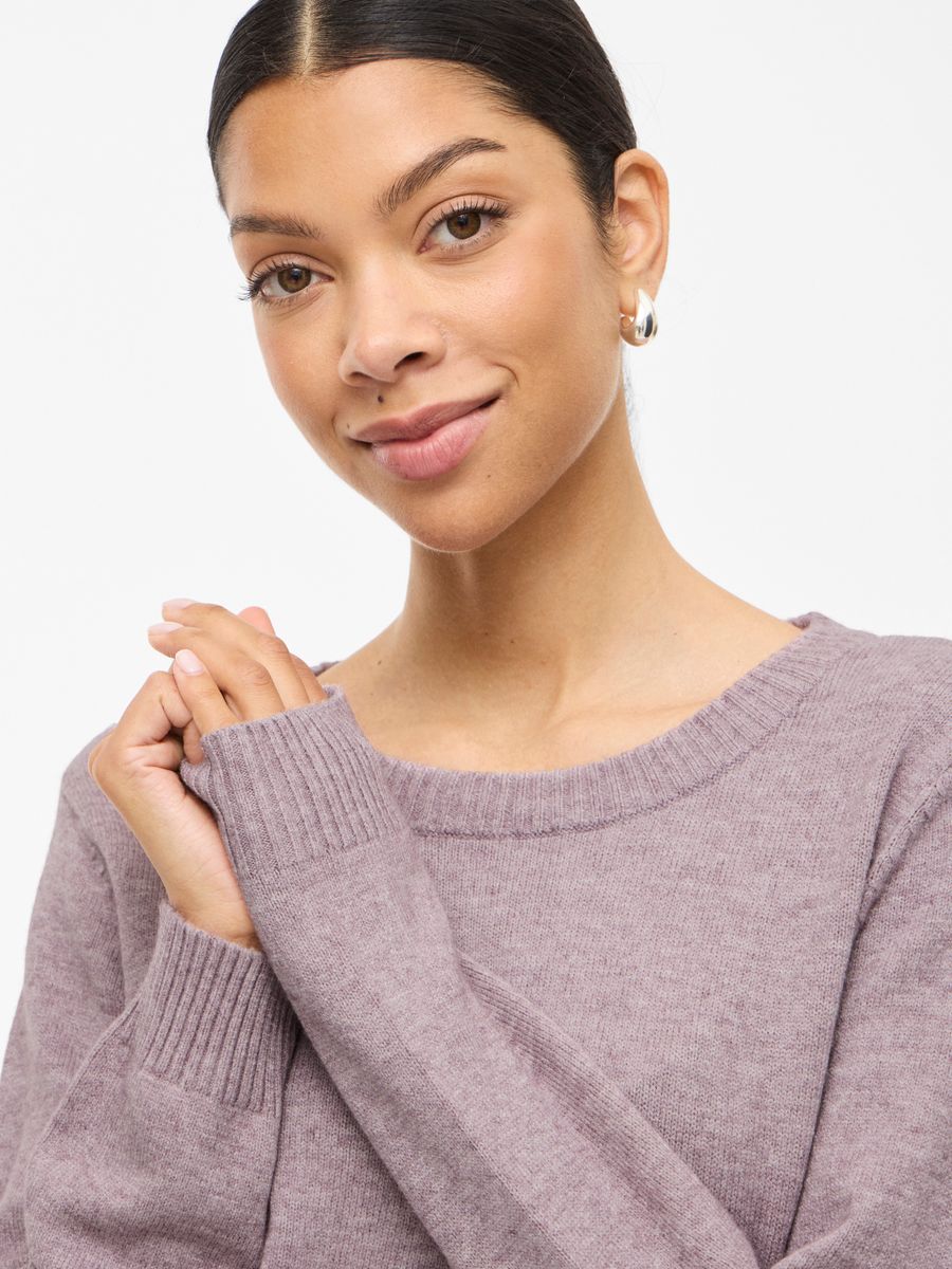 VIRIL O-NECK L/S  KNIT TOP - NOOS