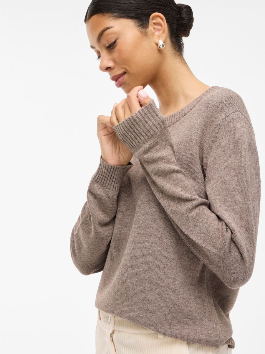 VIRIL O-NECK L/S  KNIT TOP - NOOS