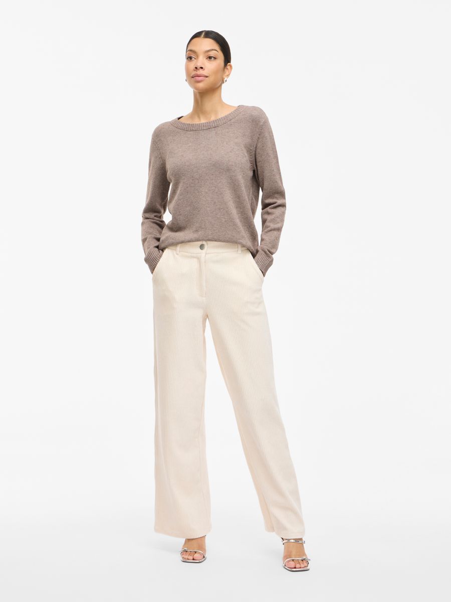 VIRIL O-NECK L/S  KNIT TOP - NOOS