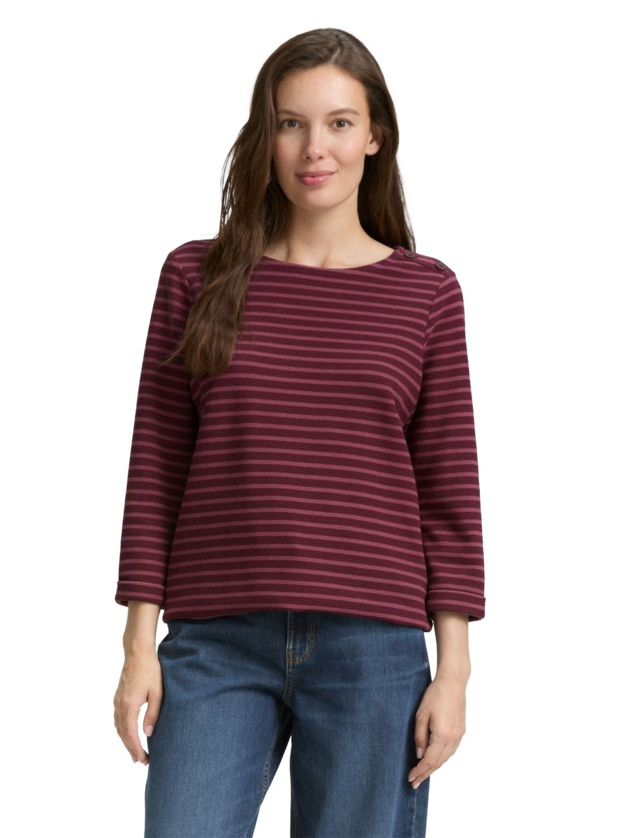 Langarmshirt mit Knopf-Details