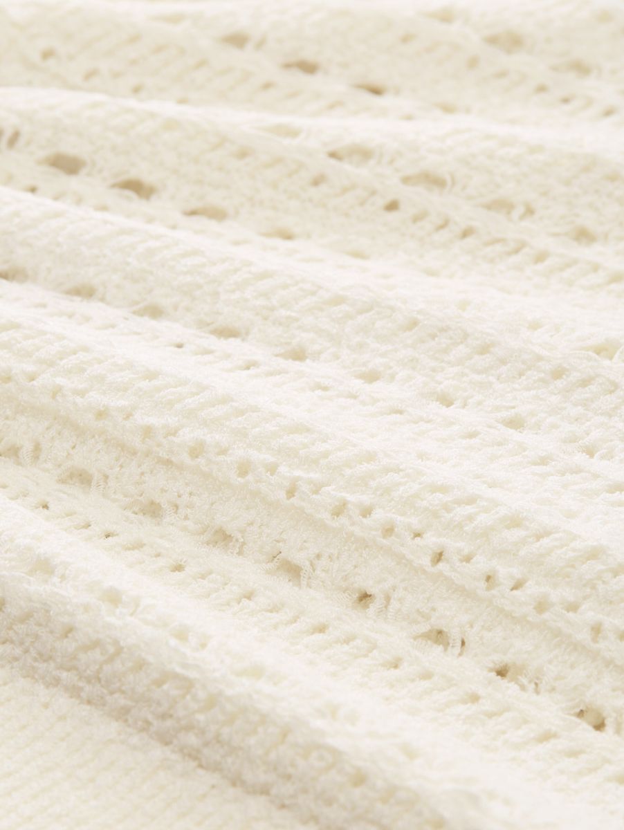 Relaxed Fit Strickpullover mit Lochmuster