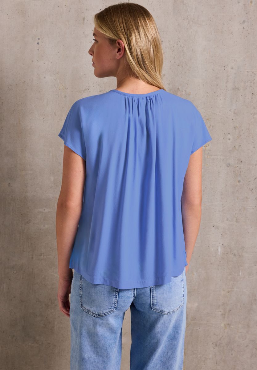 Viskosebluse mit Raffung