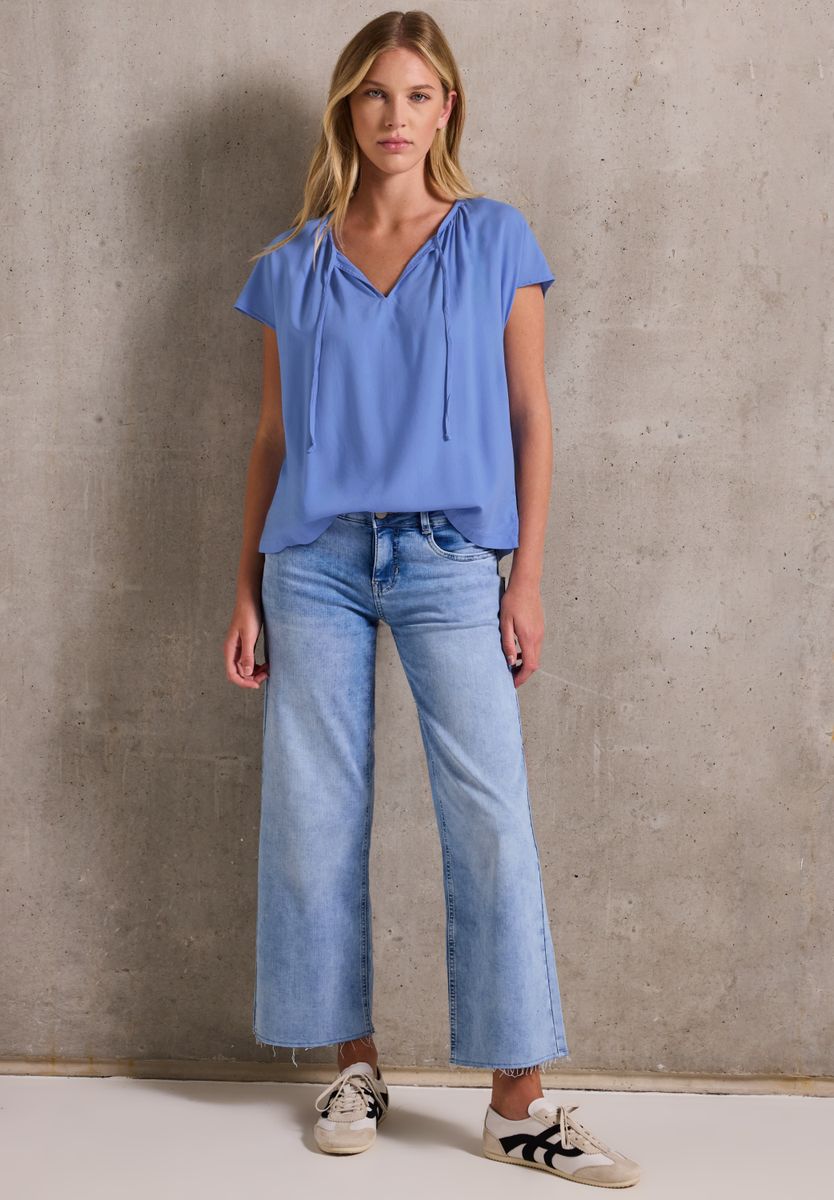 Viskosebluse mit Raffung