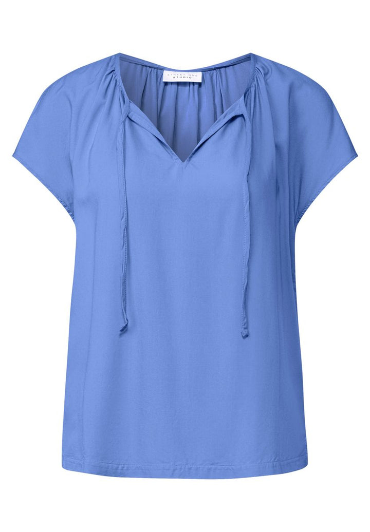 Viskosebluse mit Raffung
