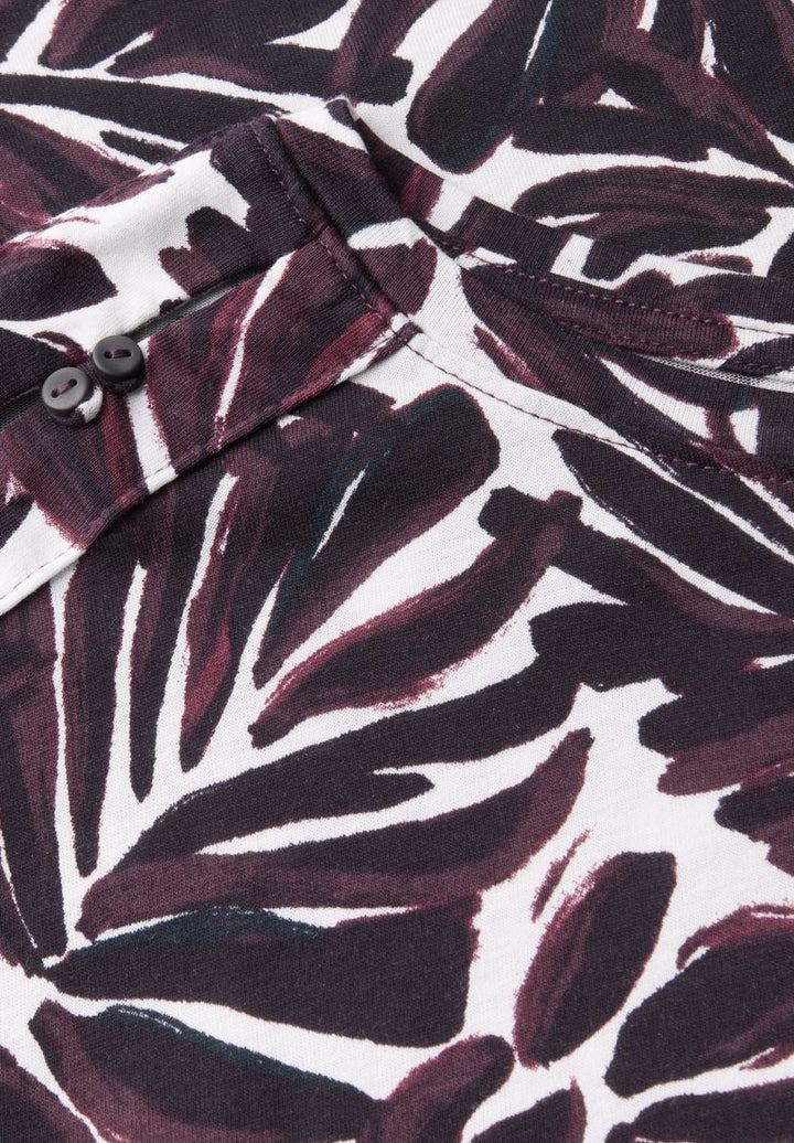 Print-Shirt mit Knopfdetail