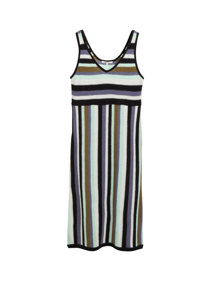 Midi-Kleid mit Streifenmuster