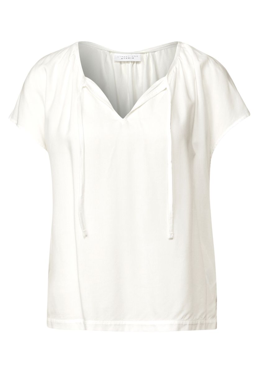 Viskosebluse mit Raffung