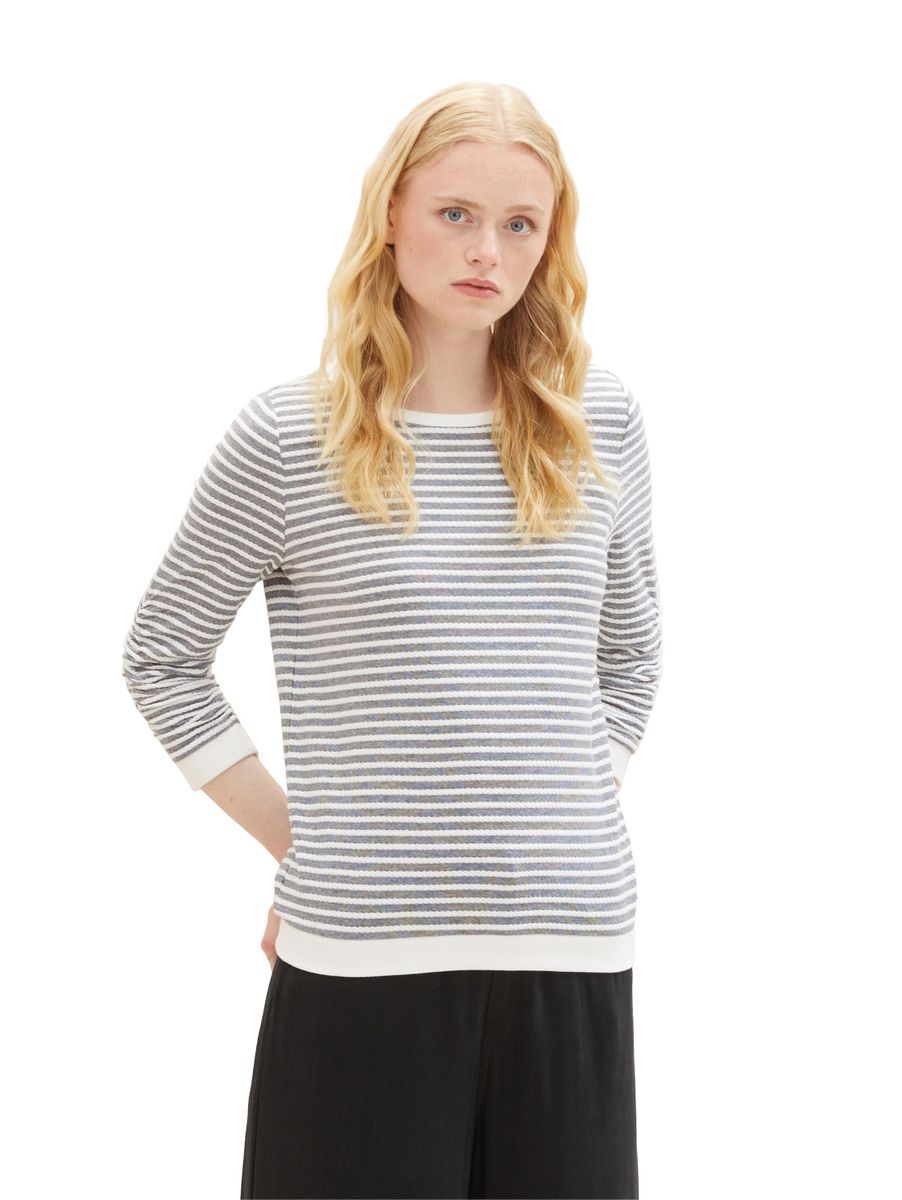 Sweatshirt mit Streifenmuster