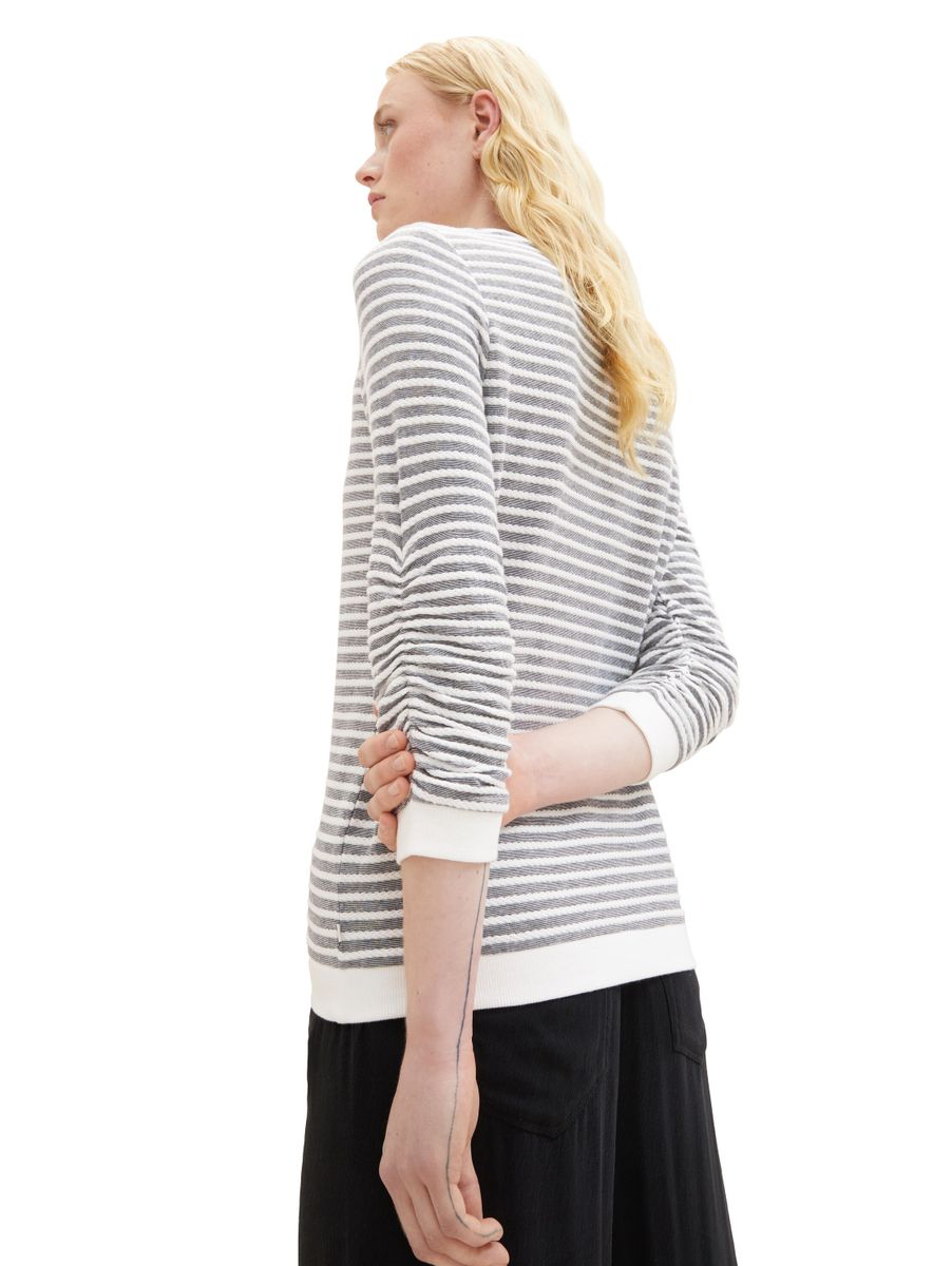 Sweatshirt mit Streifenmuster