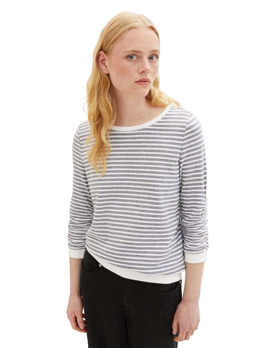 Sweatshirt mit Streifenmuster
