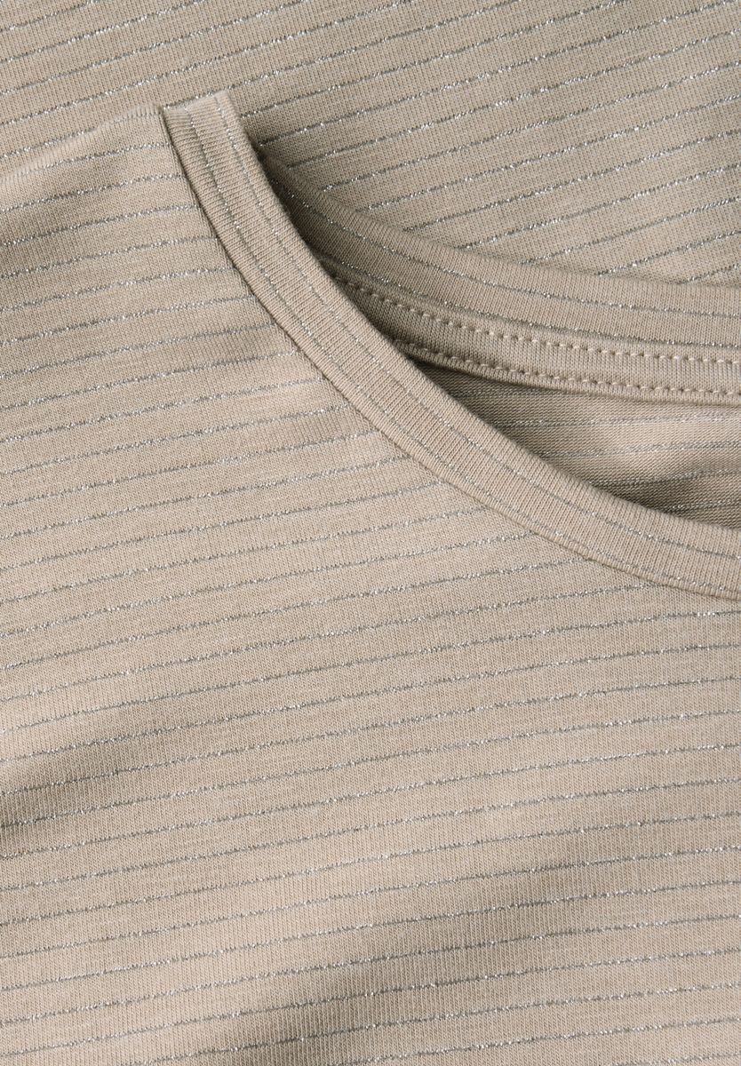 Shirt mit Glitzerstreifen