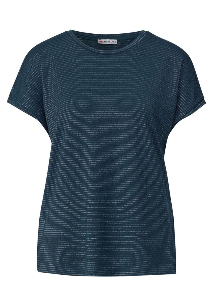 Shirt mit Glitzerstreifen