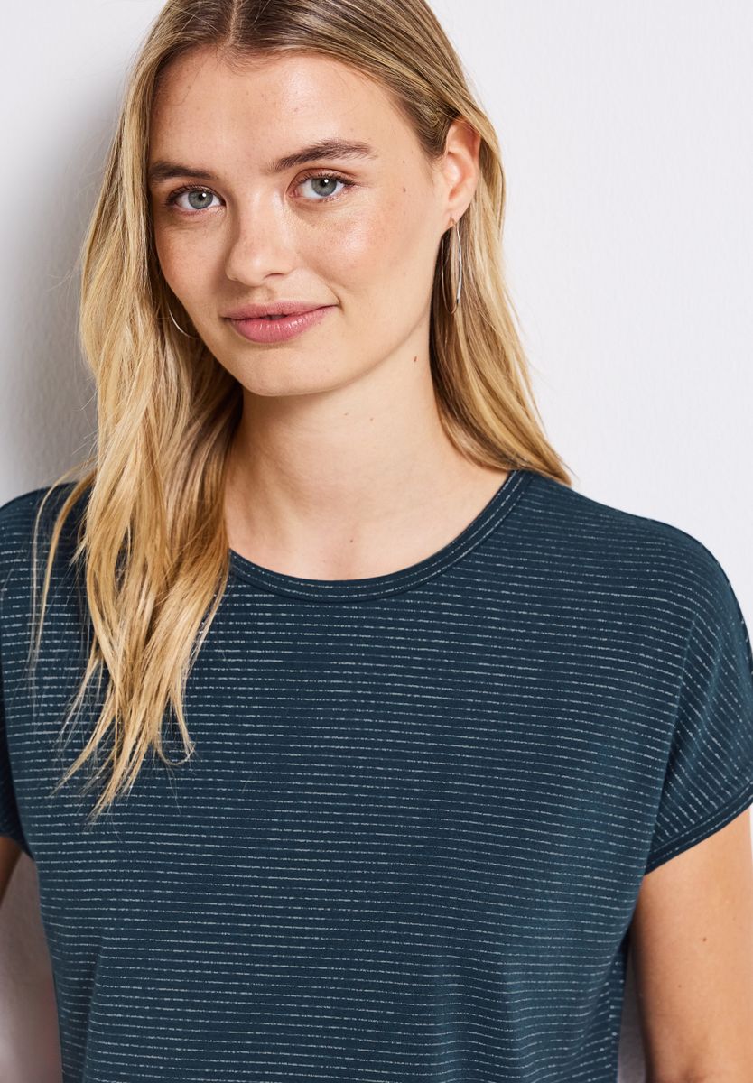 Shirt mit Glitzerstreifen