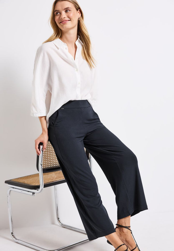 Wide Leg Jersey-Hose