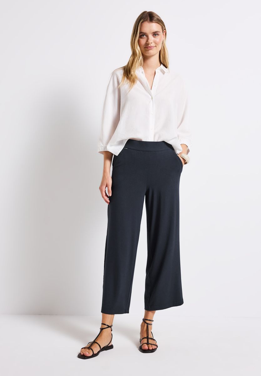 Wide Leg Jersey-Hose