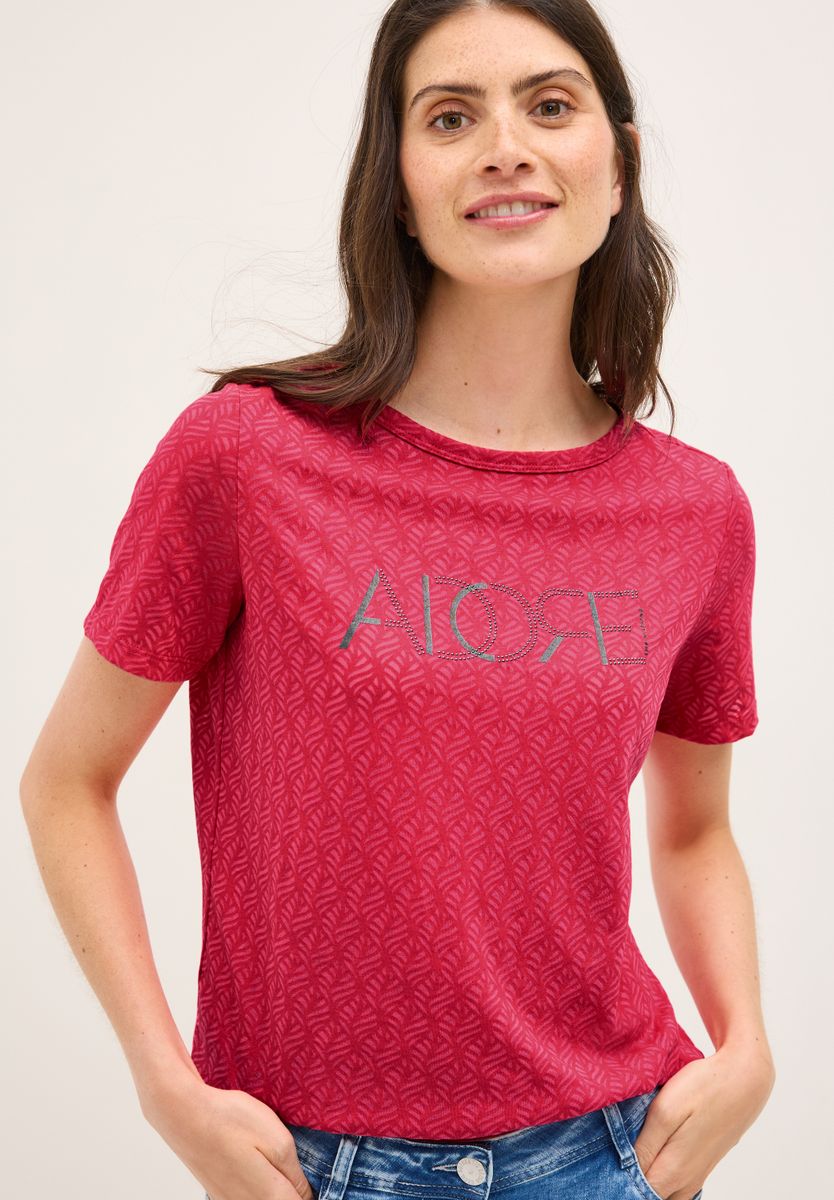 Ausbrenner-Shirt mit Wording