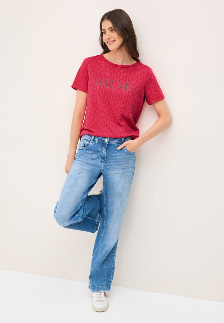 Ausbrenner-Shirt mit Wording