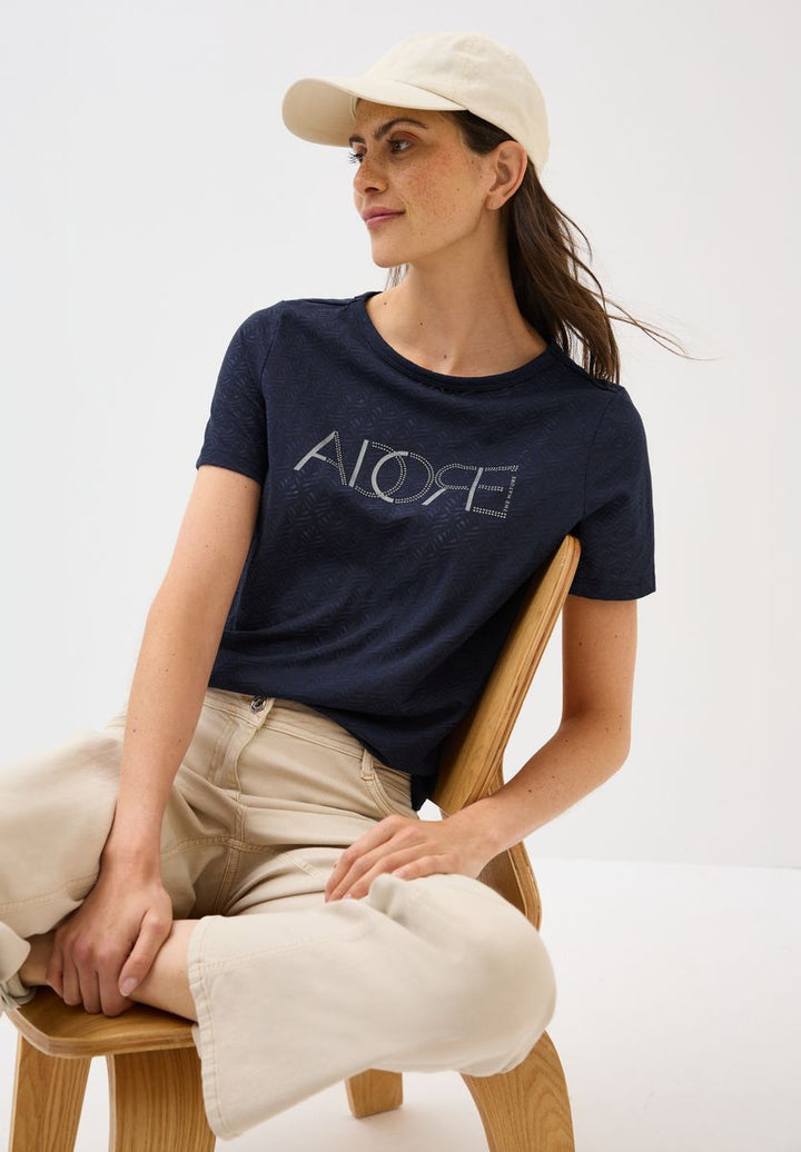 Ausbrenner-Shirt mit Wording