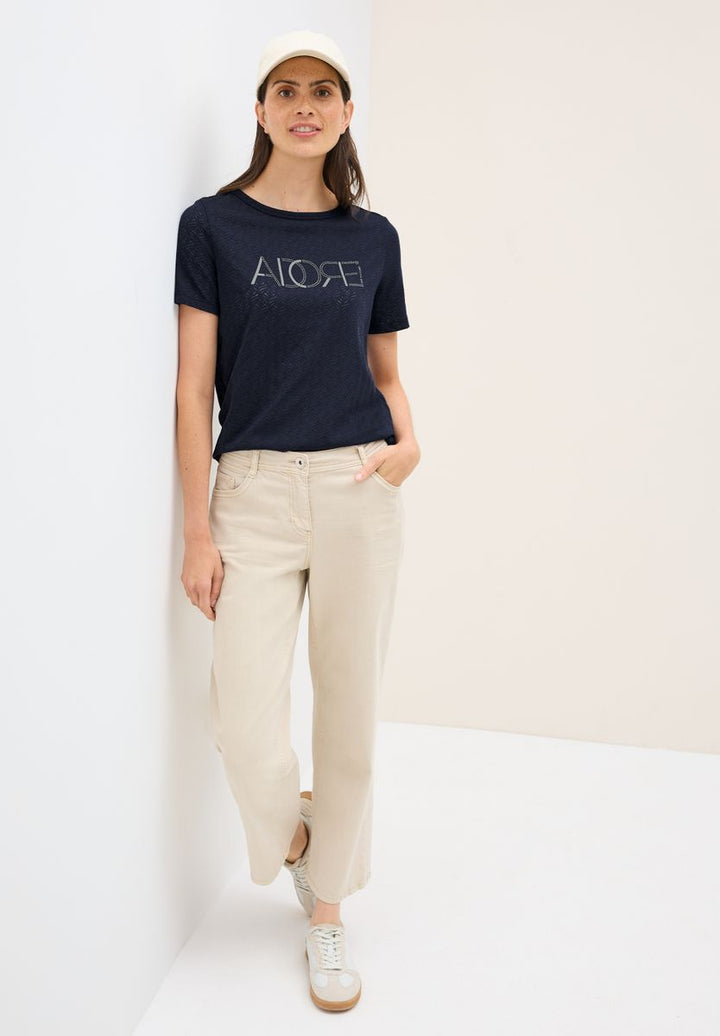 Ausbrenner-Shirt mit Wording