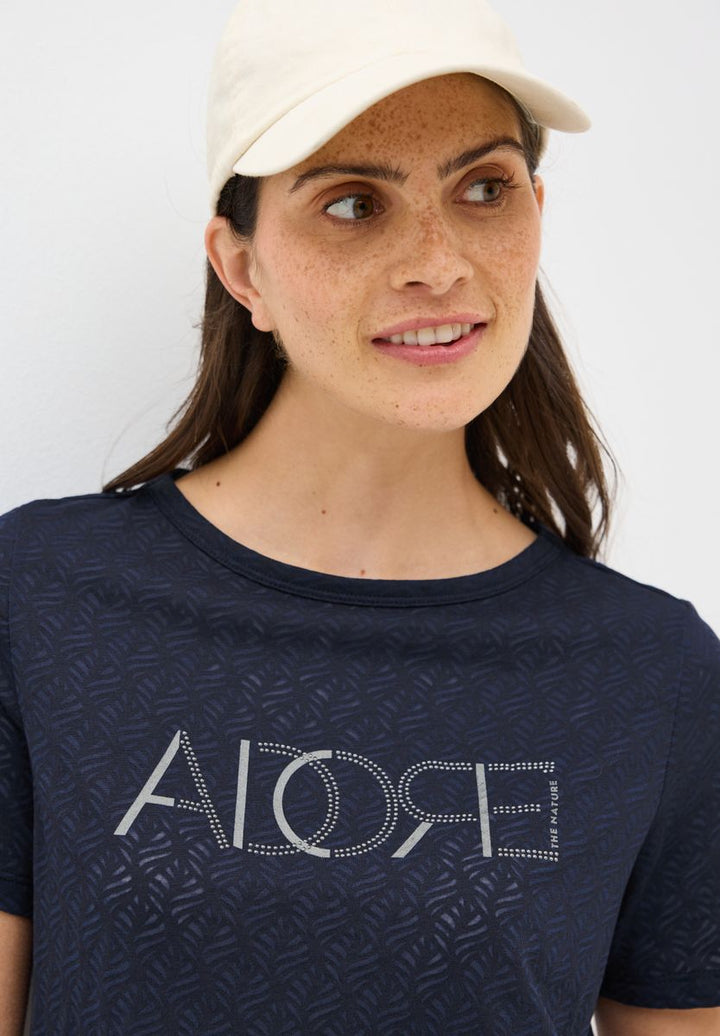 Ausbrenner-Shirt mit Wording