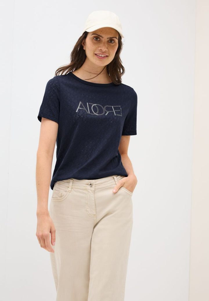 Ausbrenner-Shirt mit Wording