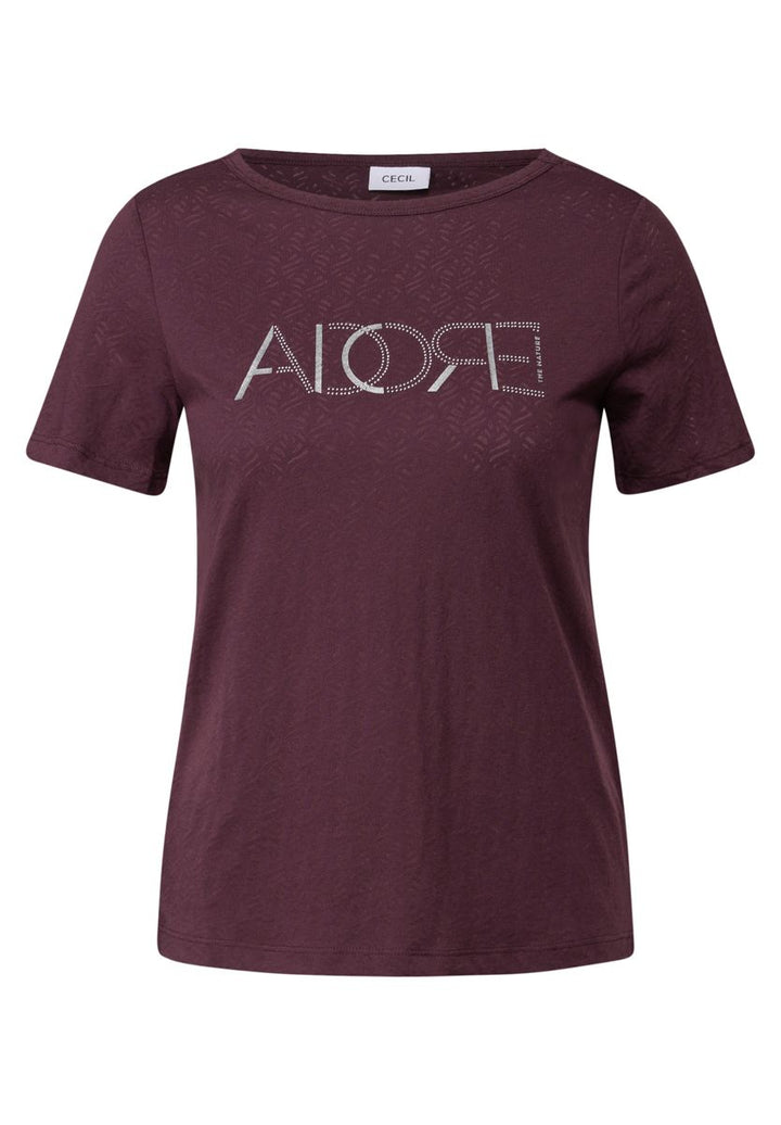 Ausbrenner-Shirt mit Wording