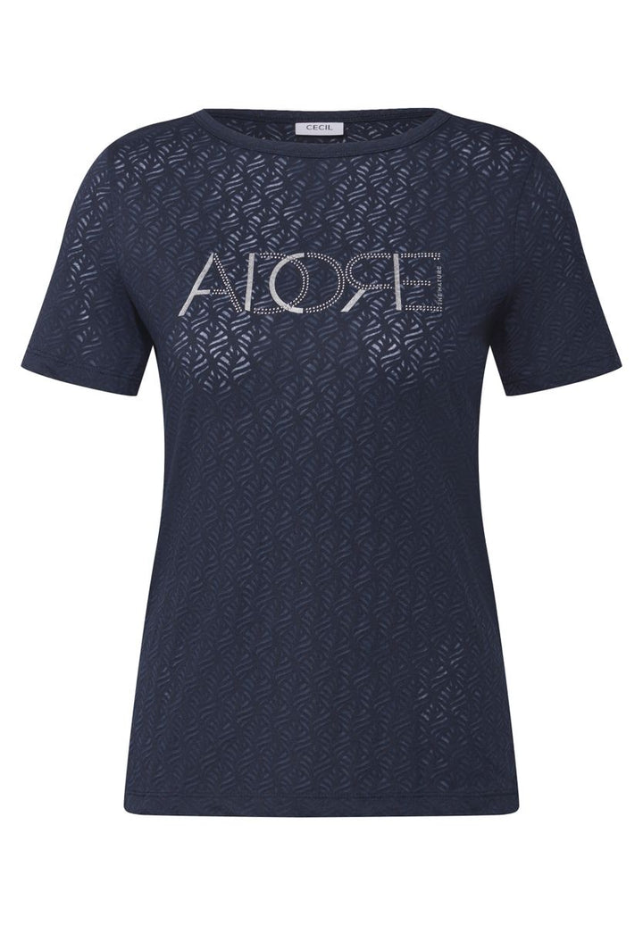 Ausbrenner-Shirt mit Wording