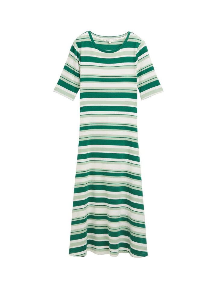 Midi-Kleid mit Streifenmuster