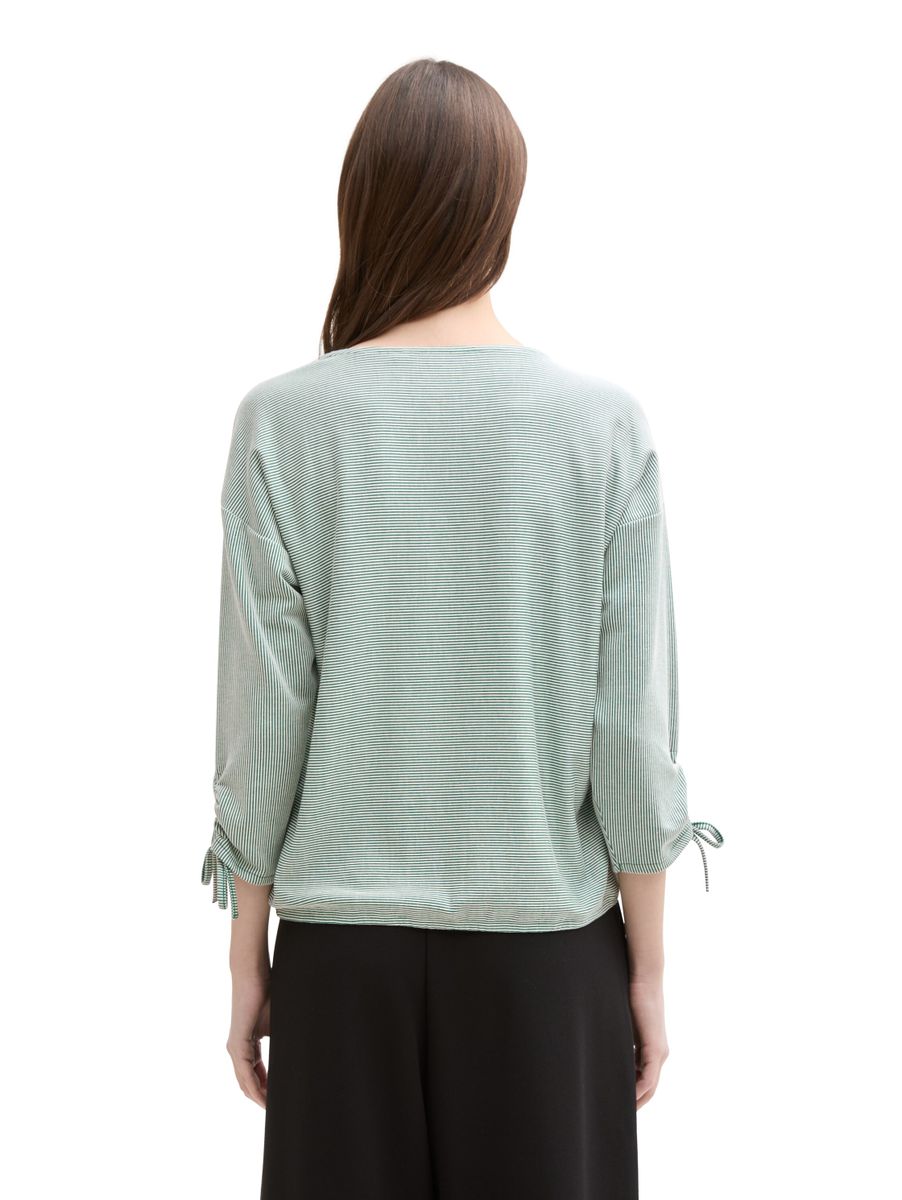 Loose Fit Langarmshirt mit Raffärmeln