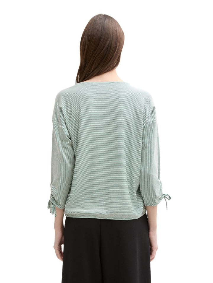 Loose Fit Langarmshirt mit Raffärmeln