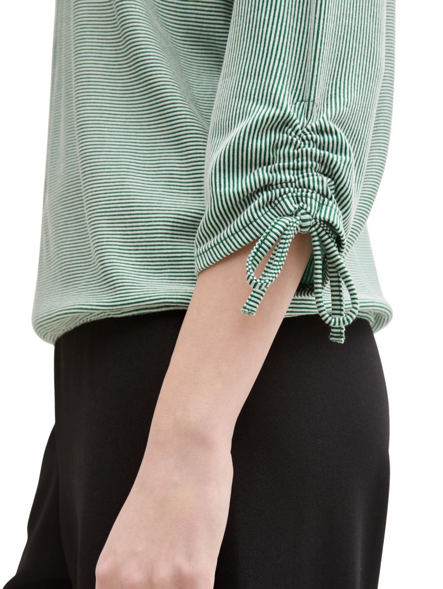 Loose Fit Langarmshirt mit Raffärmeln