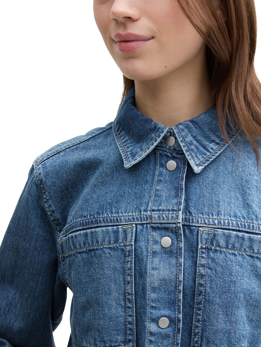 Boxy Fit Jeanshemd