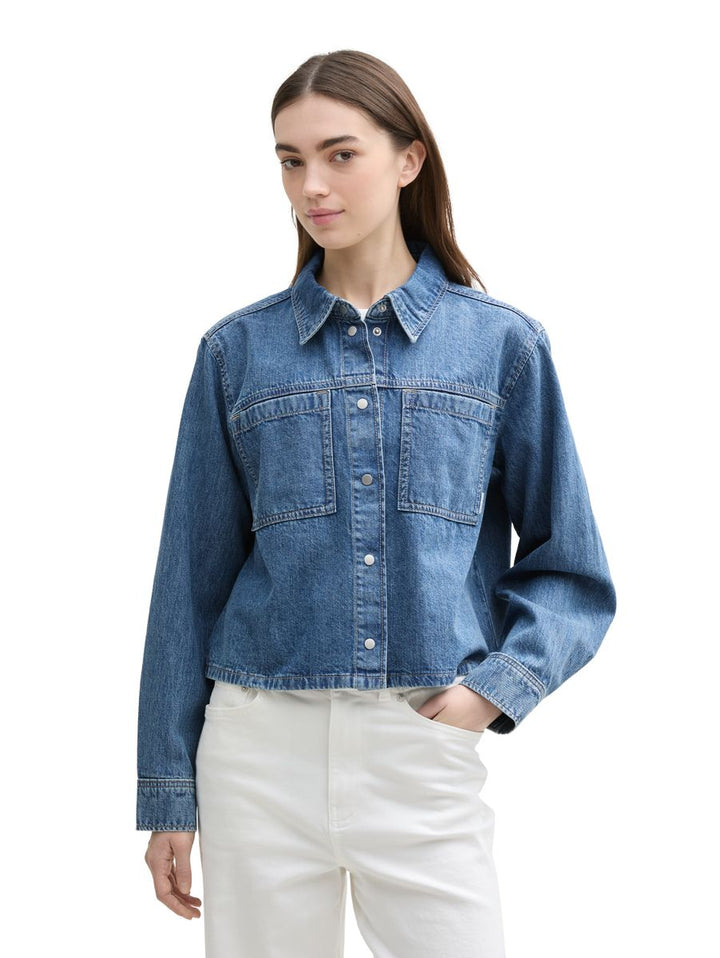 Boxy Fit Jeanshemd
