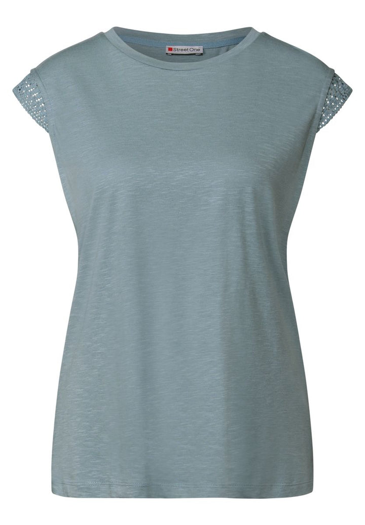 Shirt mit Häkeldetails