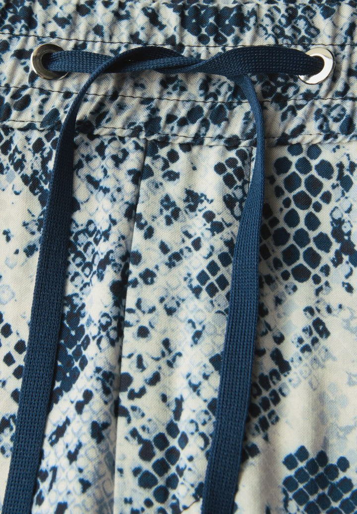 Gemusterte Wide Leg Hose