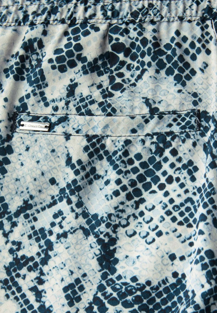Gemusterte Wide Leg Hose