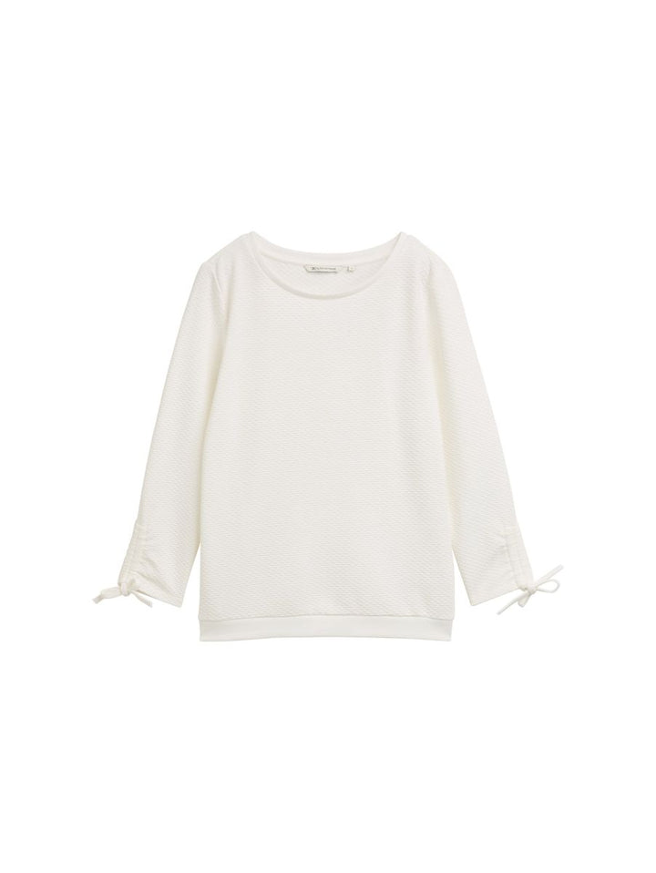 Sweatshirt mit Raffärmeln