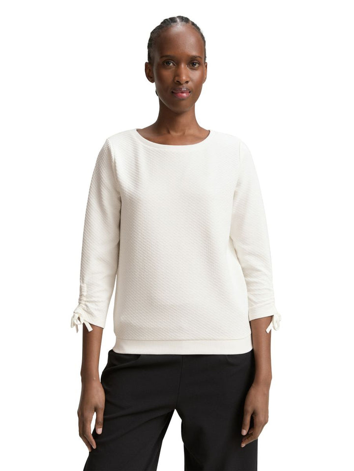 Sweatshirt mit Raffärmeln