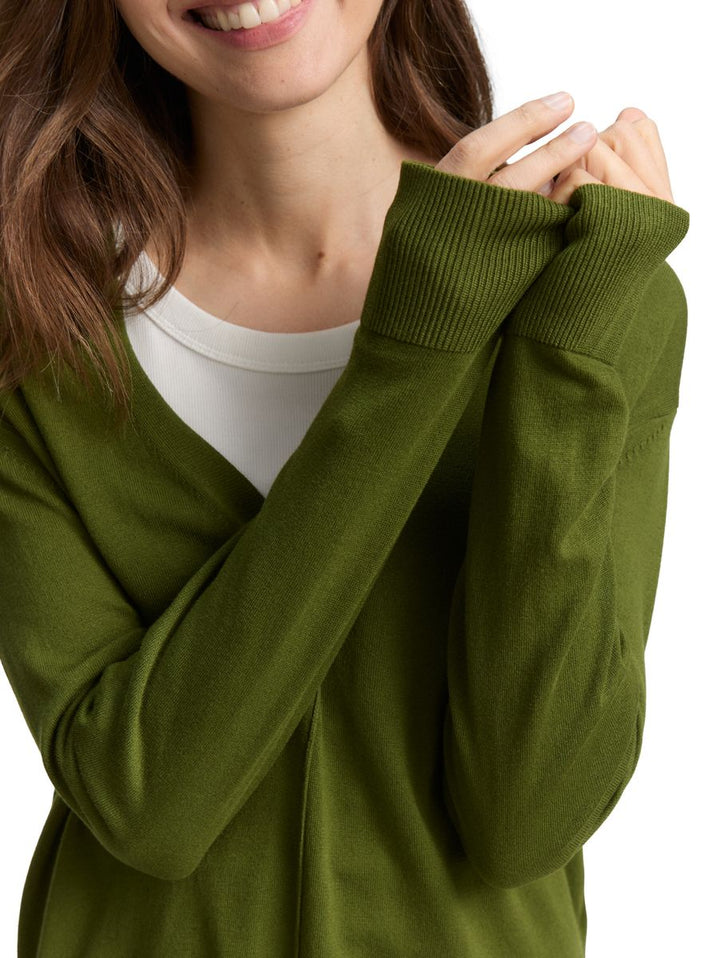 Strickpullover mit V-Ausschnitt