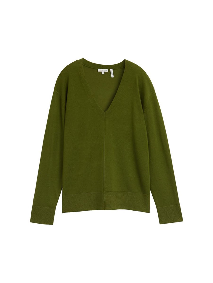 Strickpullover mit V-Ausschnitt