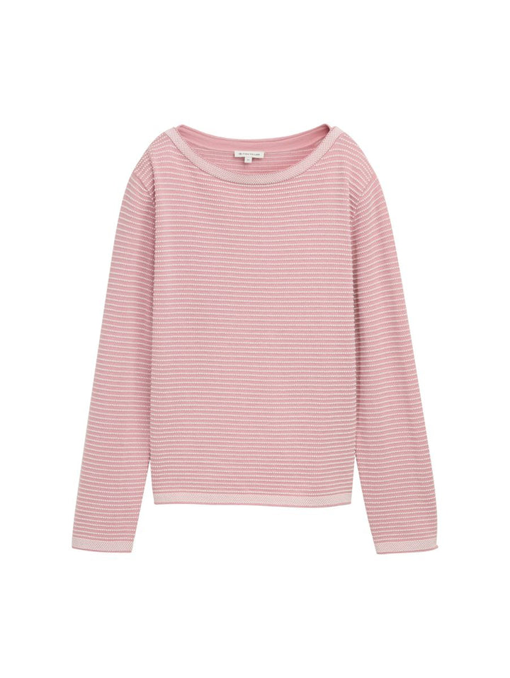 Strickpullover mit U-Boot-Ausschnitt