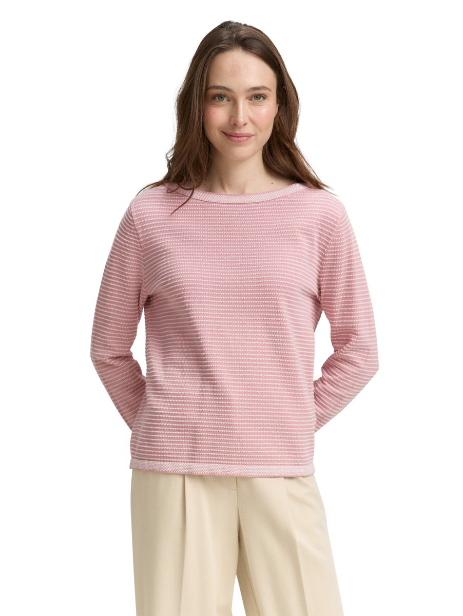 Strickpullover mit U-Boot-Ausschnitt