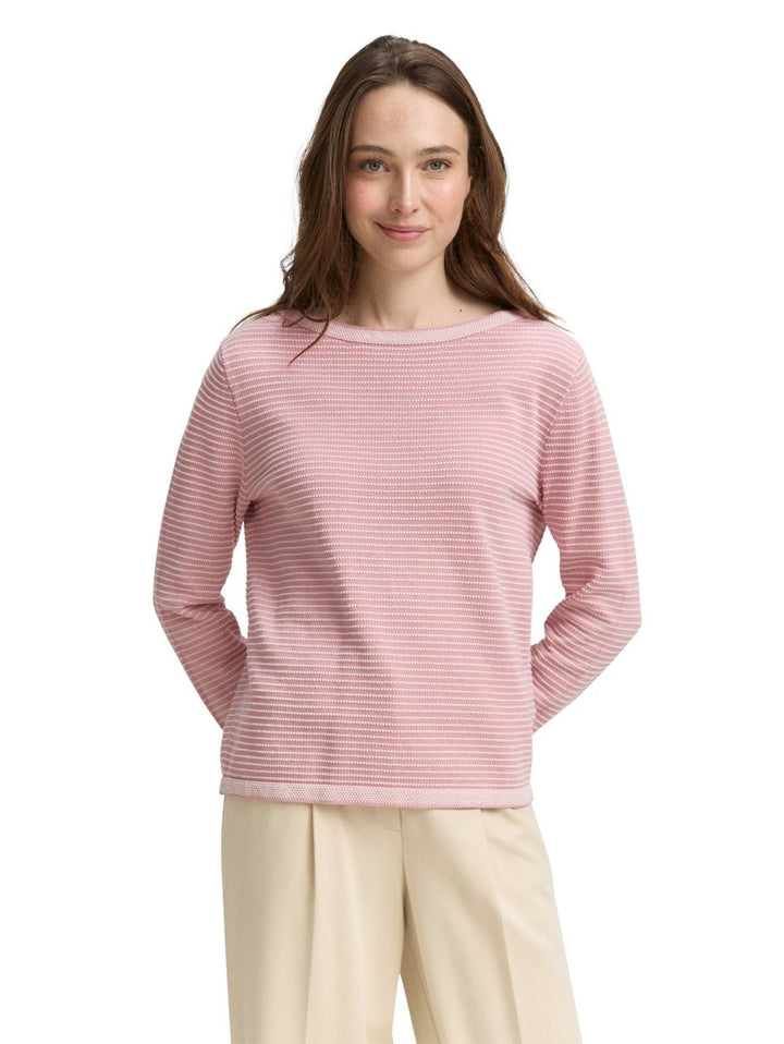 Strickpullover mit U-Boot-Ausschnitt