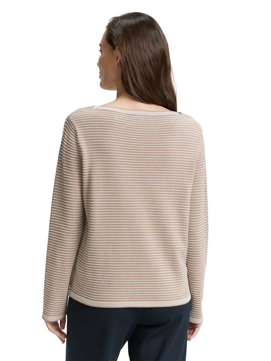 Strickpullover mit U-Boot-Ausschnitt