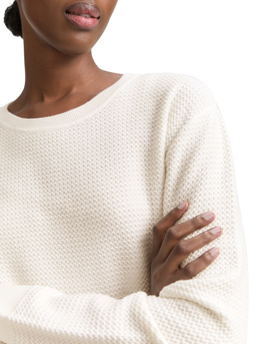 Strickpullover mit Rundhalsausschnitt