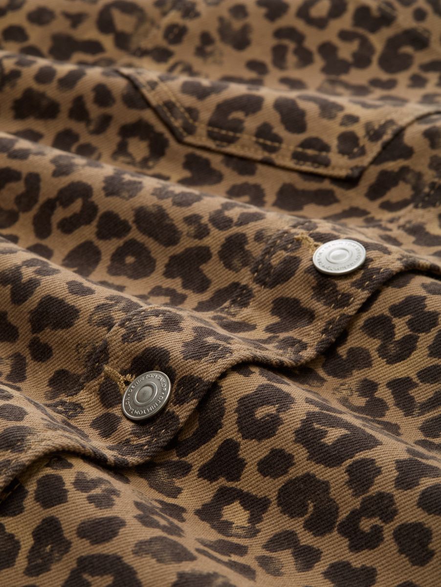 Overshirt mit Leo-Print