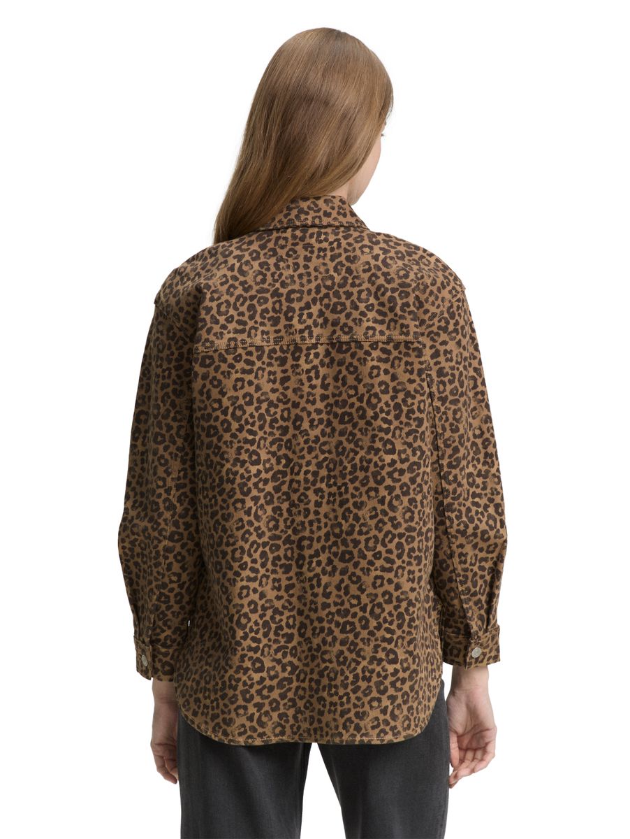 Overshirt mit Leo-Print