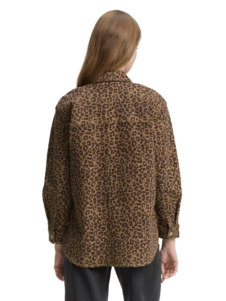 Overshirt mit Leo-Print