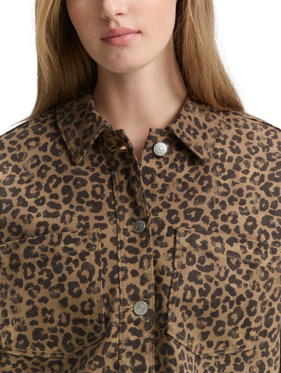 Overshirt mit Leo-Print